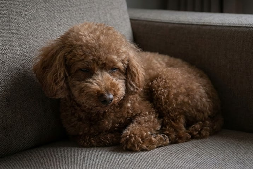 강아지 췌장염 초기증상 무기력과 통증: 웅크린 자세